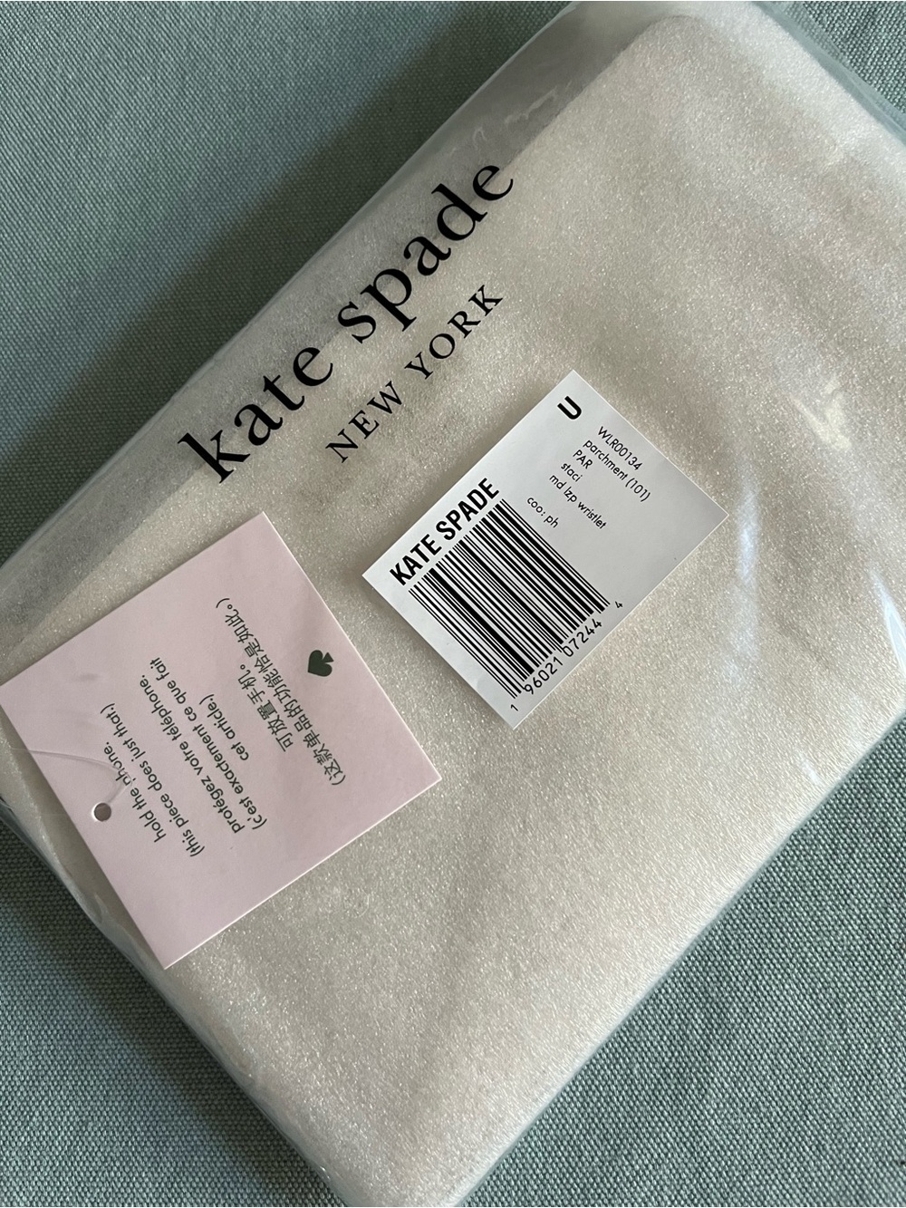 kate spade Cream parchment Leather Wristlet Clutch View 2